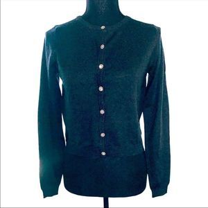 Zara Knit dark grey button up cardigan SZ S
